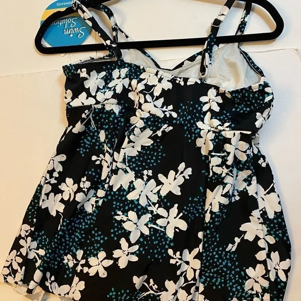 Swim solutions Floral print underwire tankini top - Picture 6 of 7